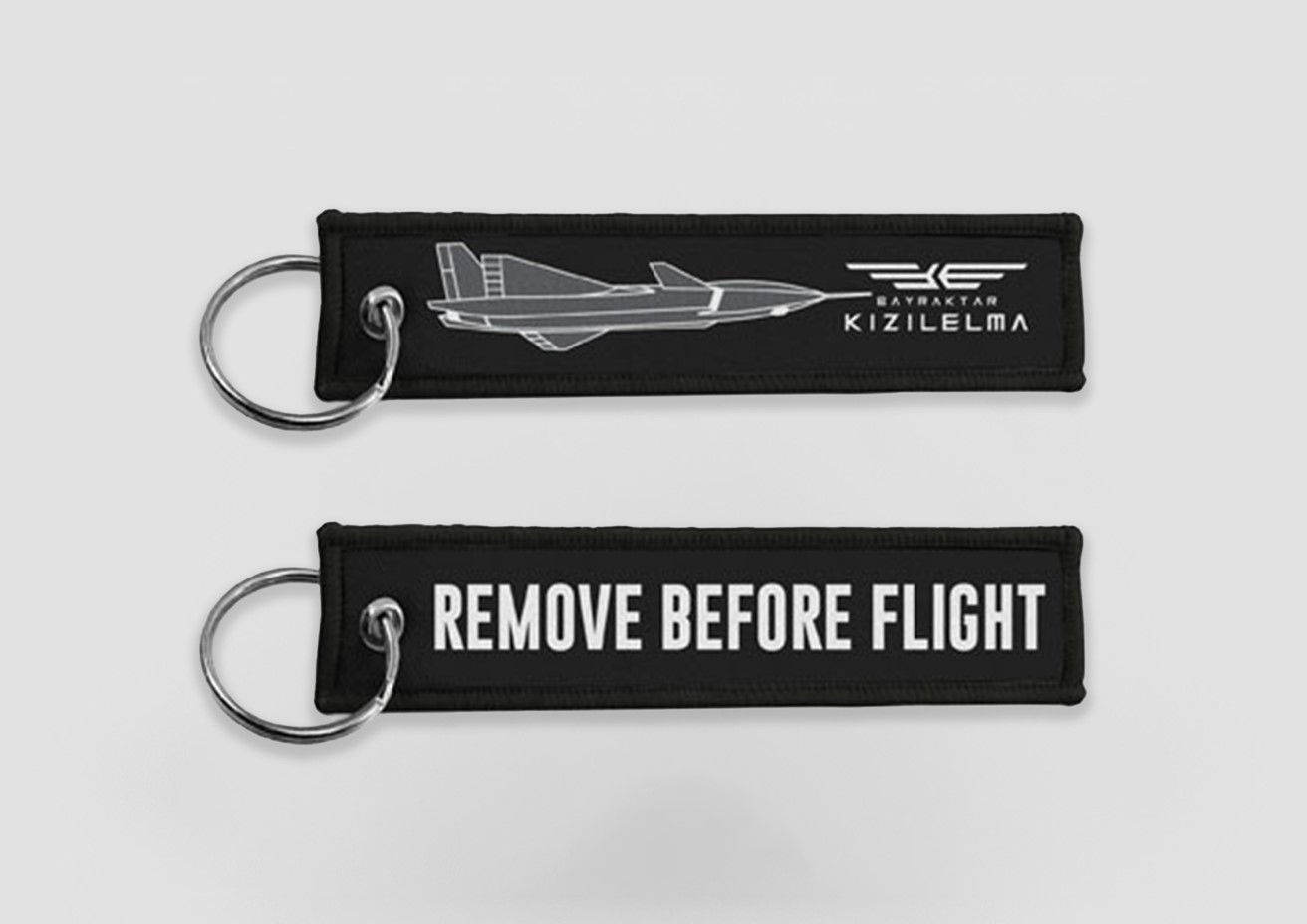 Bayraktar KIZILELMA Keyfob (English, Black)